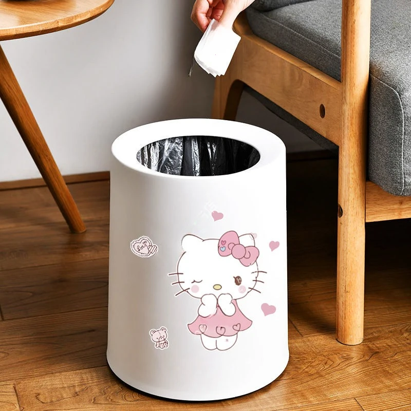 Sanrio pegatinas de dibujos animados de HelloKitty para bote de basura, pegatinas de decoración de inodoro, cuaderno DIY, Maleta, refrigerador, venta al por mayor