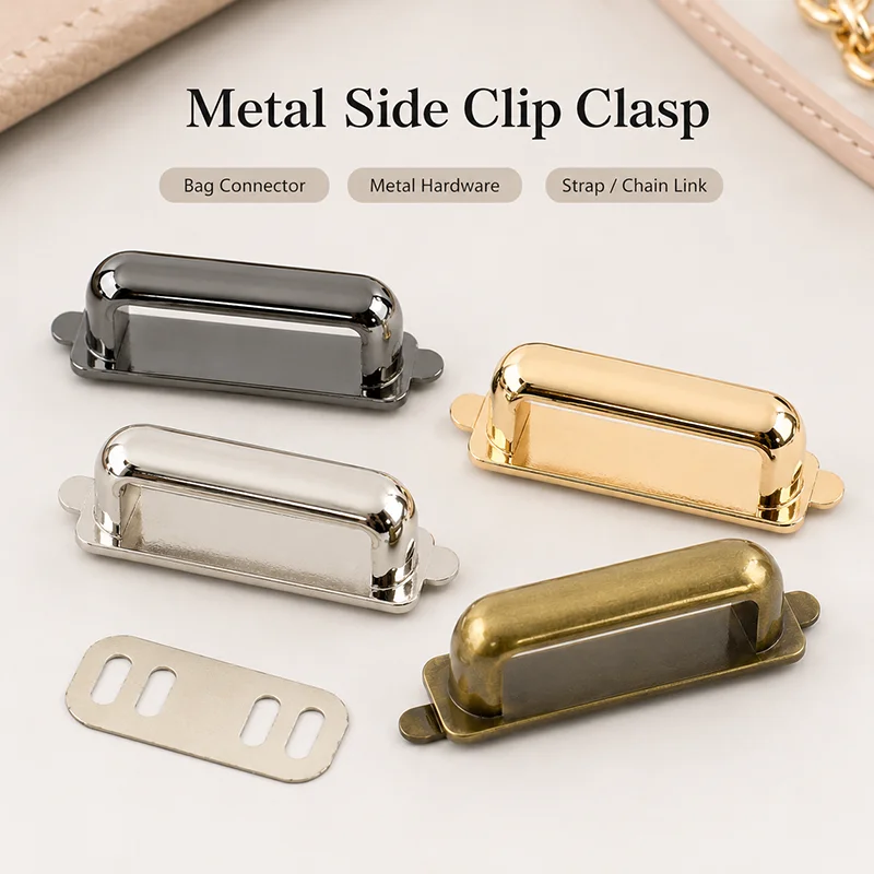 5/10/20 Piezas Anillas en D Metálicas de 25x9mm, Conector de Puente, Colgador para Correa de Bolso, Clip de Cadena de Cuero, Accesorio de Herraje para Equipaje