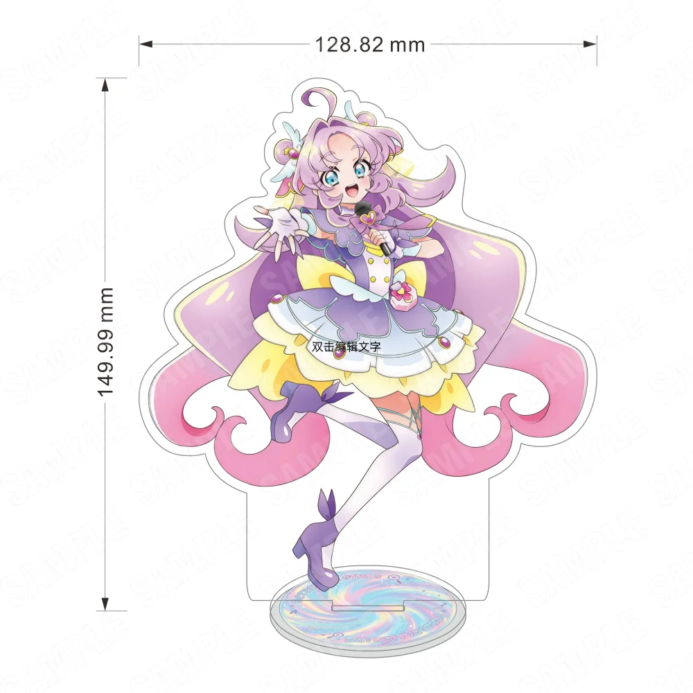Anime Detective Pretty Cure 15CM Acrylic Stand Keychain Komugi Iroha Mayu Battle Form Desktop Decor Collectible Gift for Fans