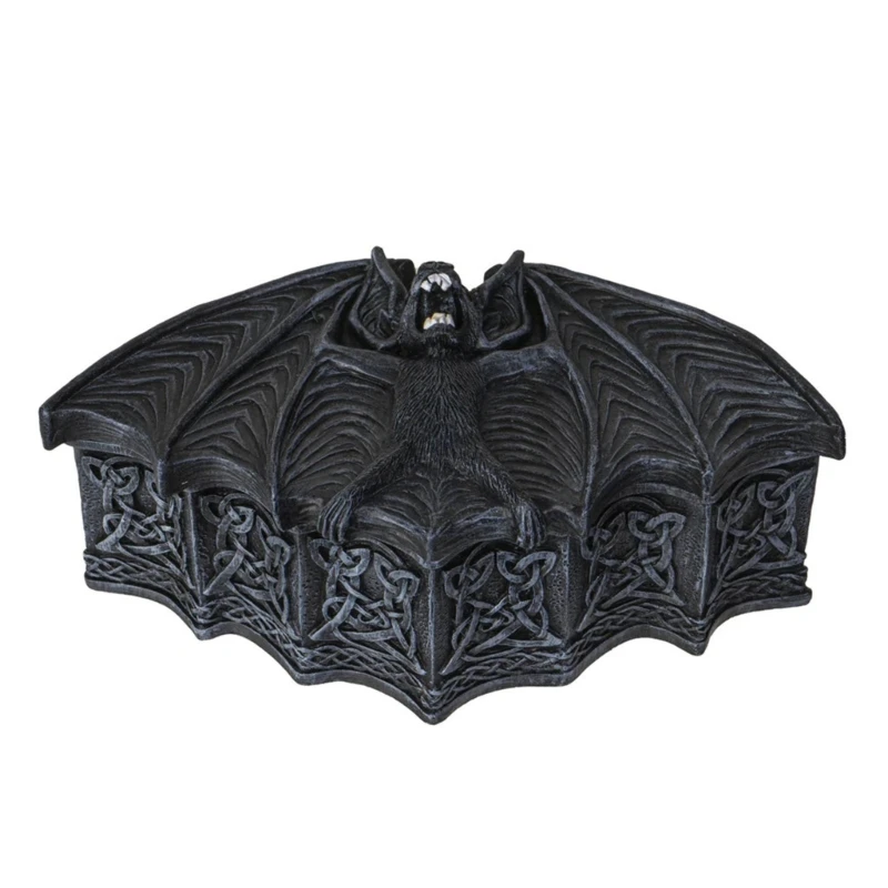 

Resin Bat Container for Jewelry and Keys Ornament for Living Room Porch Desk