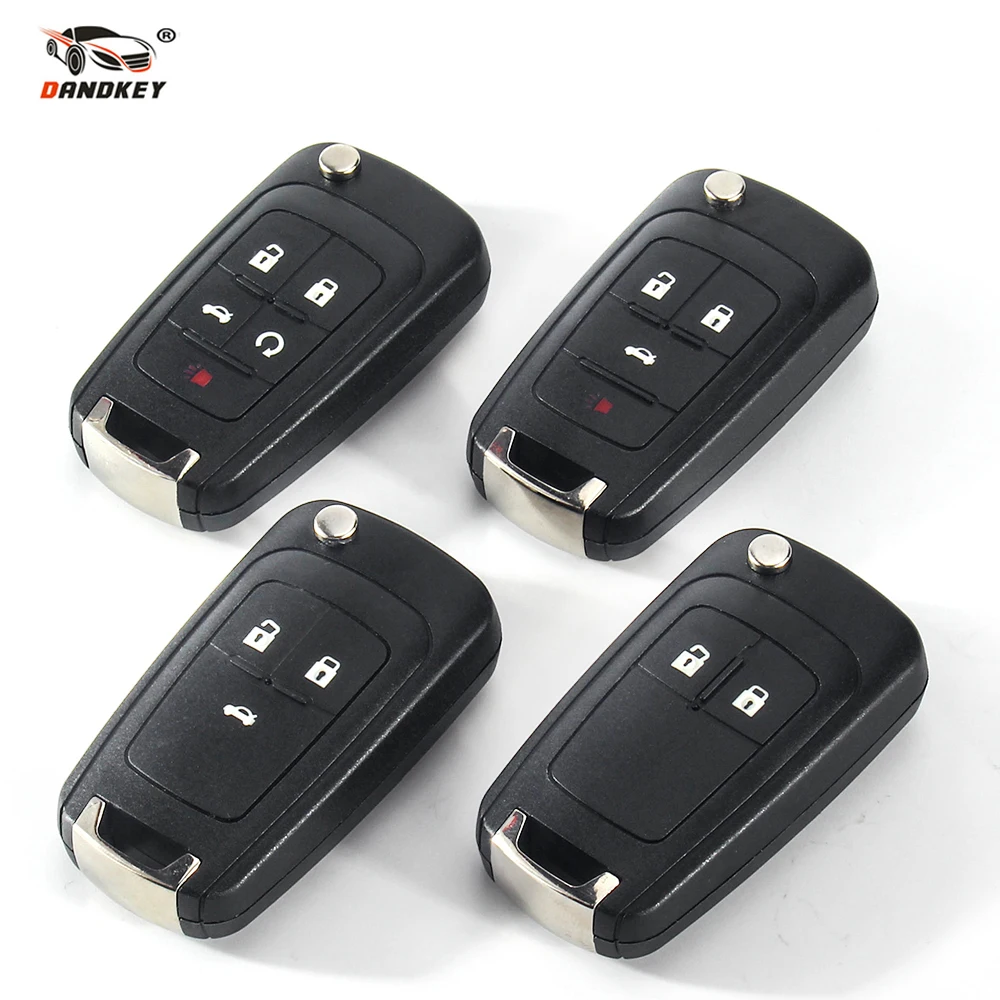 DANDKEY 2/3/4 Buttons Remote Flip Folding Car Key Shell Cover Case For Chevrolet Camaro/Cruze/Equinox/Impala/Malibu/Sonic