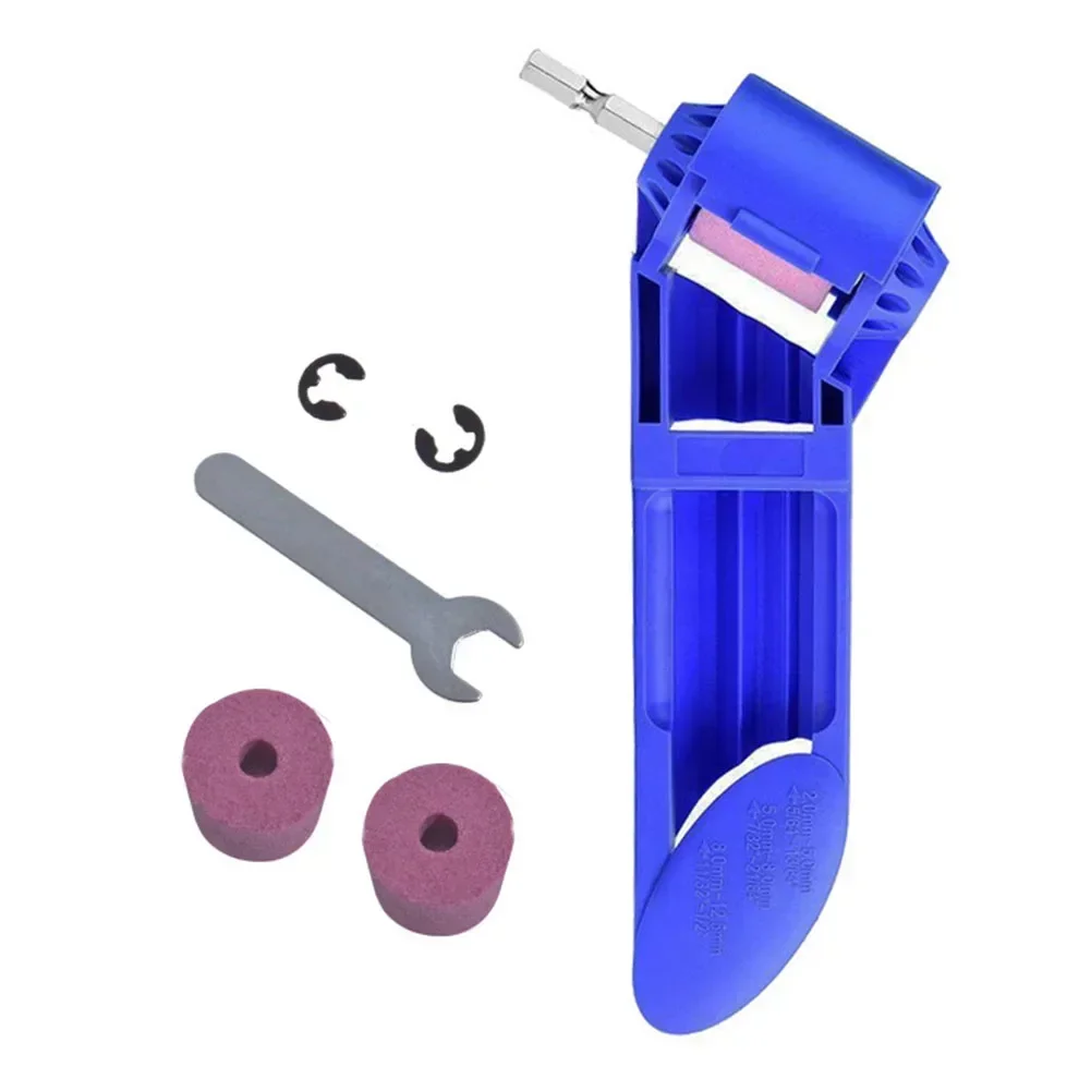 Afiador de broca corindo rebolo portátil para 2.0-12.5mm cabeça de bits para moedor elétrico broca polimento ferramenta elétrica