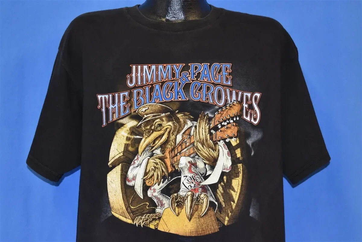 90s Jimmy Page Black Crowes Live at the Greek Tour Zoso Rock T-shirt