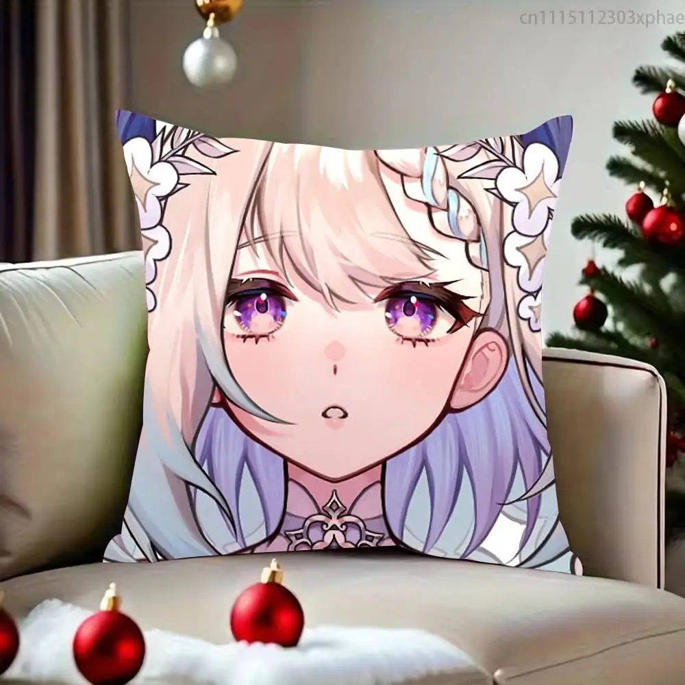 Enna Alouette VTuber Aloupeeps Pillow Case For Living Room Bedroom Hotel Pattern Printed Cushion Cover Decorations and Protector