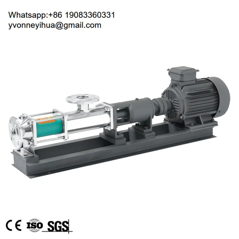 Screw Pump G Type Stainless Steel Sanitary Food Grade Progressive Cavity Single Screw Pump For Filter Press