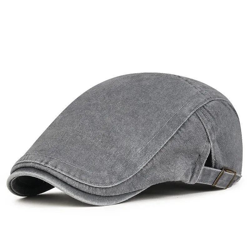 Vintage Washed Cotton Newsboy Hat Duckbill Ivy Casual Flat Cap for Men Women Spring Autumn Driving Cabbie Painter Beret