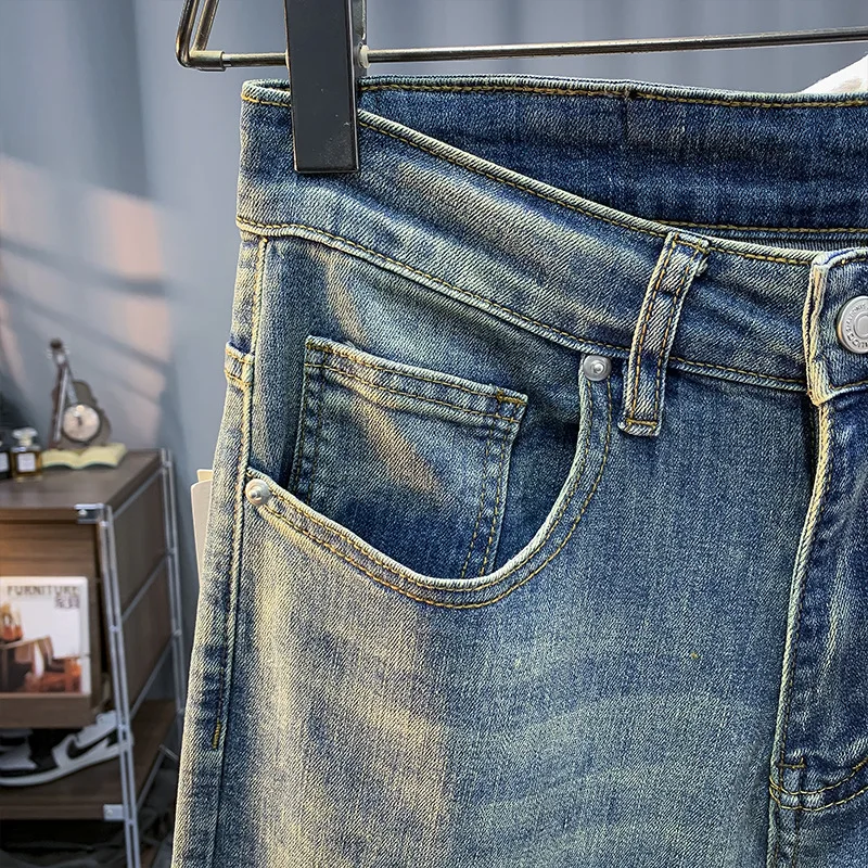 Spring and Summer Men's Jeans 2024 New Trendy Loose Harem Pants Casual Versatile Washed Wear-Resistant Pants