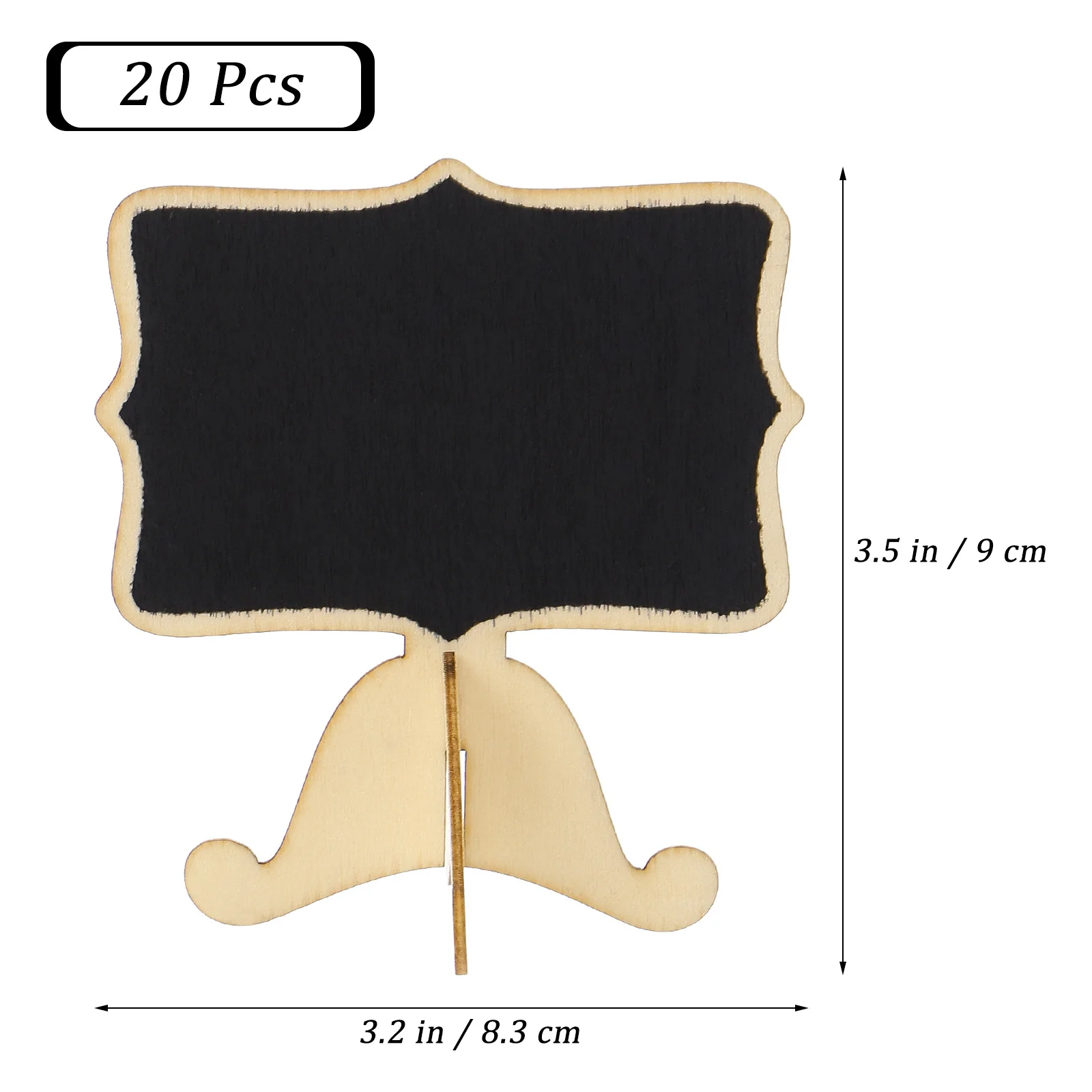 20pcs Mini Chalkboards Wooden Message Board For Home Decoration Wedding Writing Office Message Board Memo Blackboard Reusable