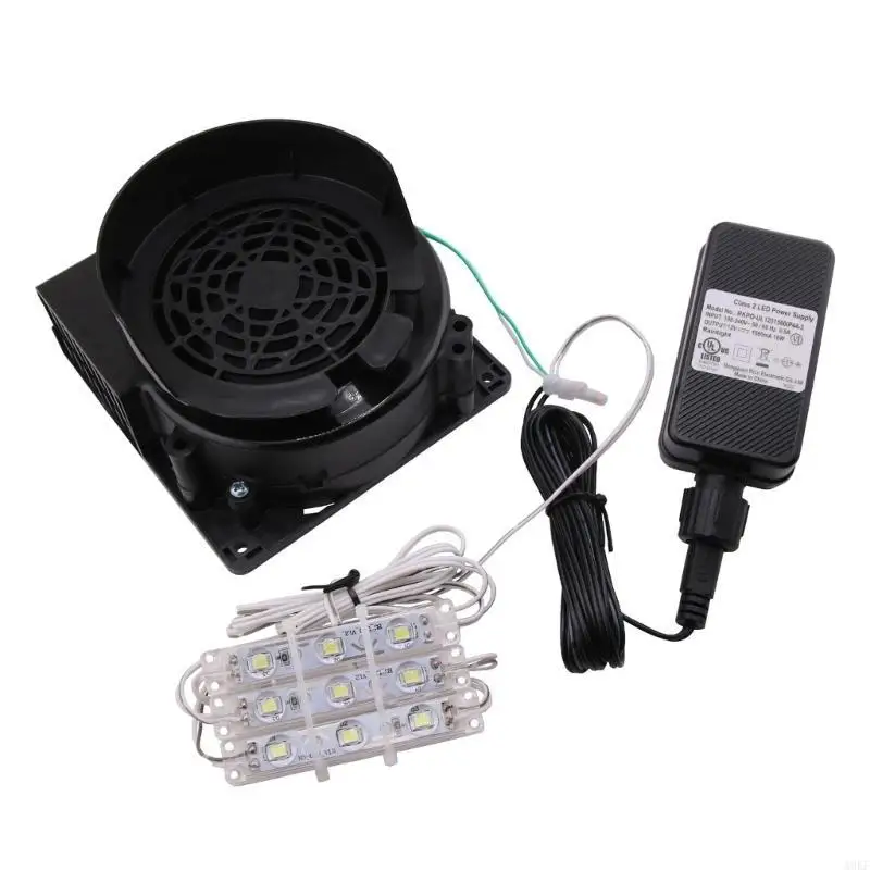 

Air Blower with LED Light Waterproof Fan Blower Motor for Halloween Christmas A0KF