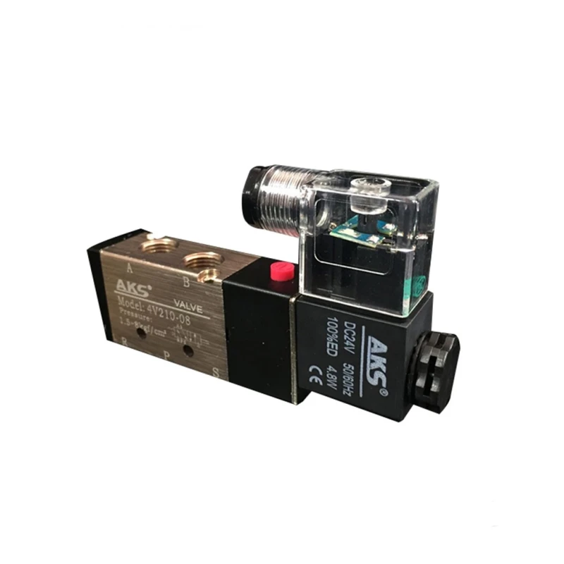 AKS brand 3 Years Quality Warranty !  4V210-08 5 Way 2 Position Pneumatic Solenoid Valve 1/4