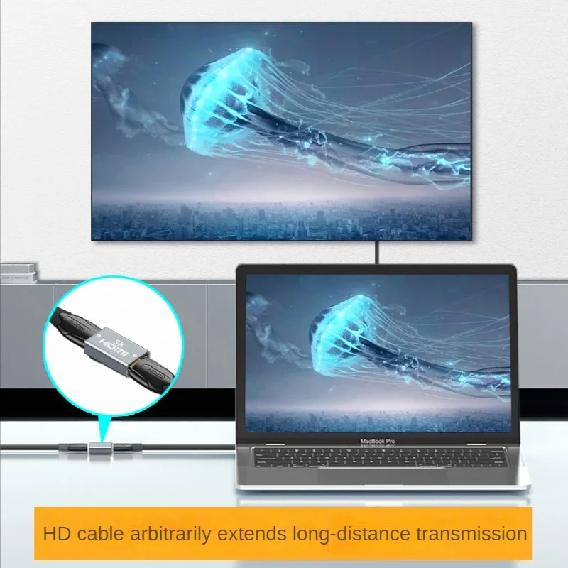 Mini displayport para displayport 8k dp1.4 adaptador 8k @ 60hz dp mini macho para dp fêmea conversor adaptador de extensão