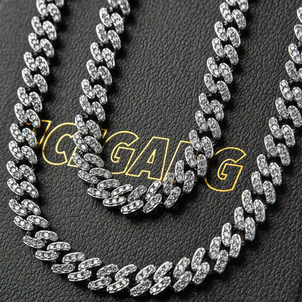 Mens Must-have Pass Diamond Test Necklace 925 Sterling Silver Customization Factory Price Fine Moissanite Cuban Necklace