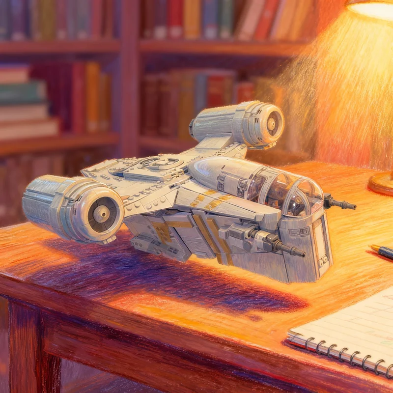 

1637 деталей MOC «Звездный корабль «Рейзер Крэст»», конструктор, архитектурная модель, развивающая игрушка, идея для рождественского подарка