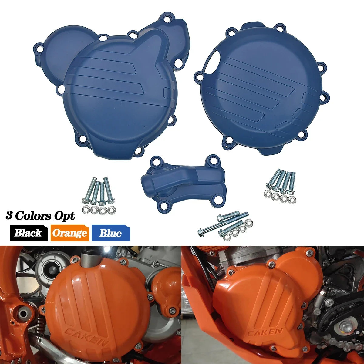 Motorcycle Engine Clutch Guard Water Pump Cover Ignition Protector For Husqvarna TE250 TE300 TC250 TE250i TE300i EXC 2017-2019