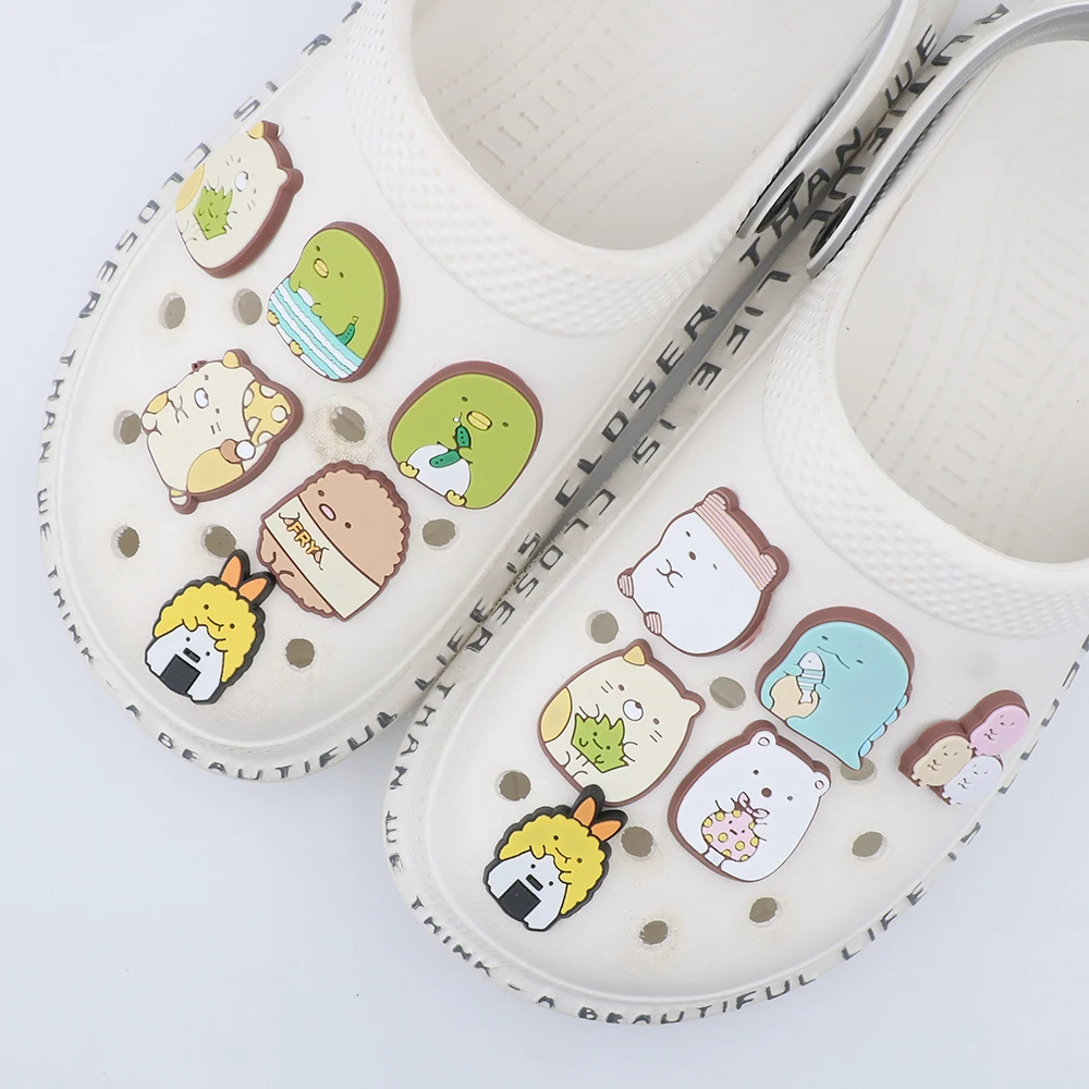 1 Piece Cute Animal Shoe Accessories Charms 10 Types Pvc Optional Style Shoe Decorations Slipper Ornament Friend's Party Gift