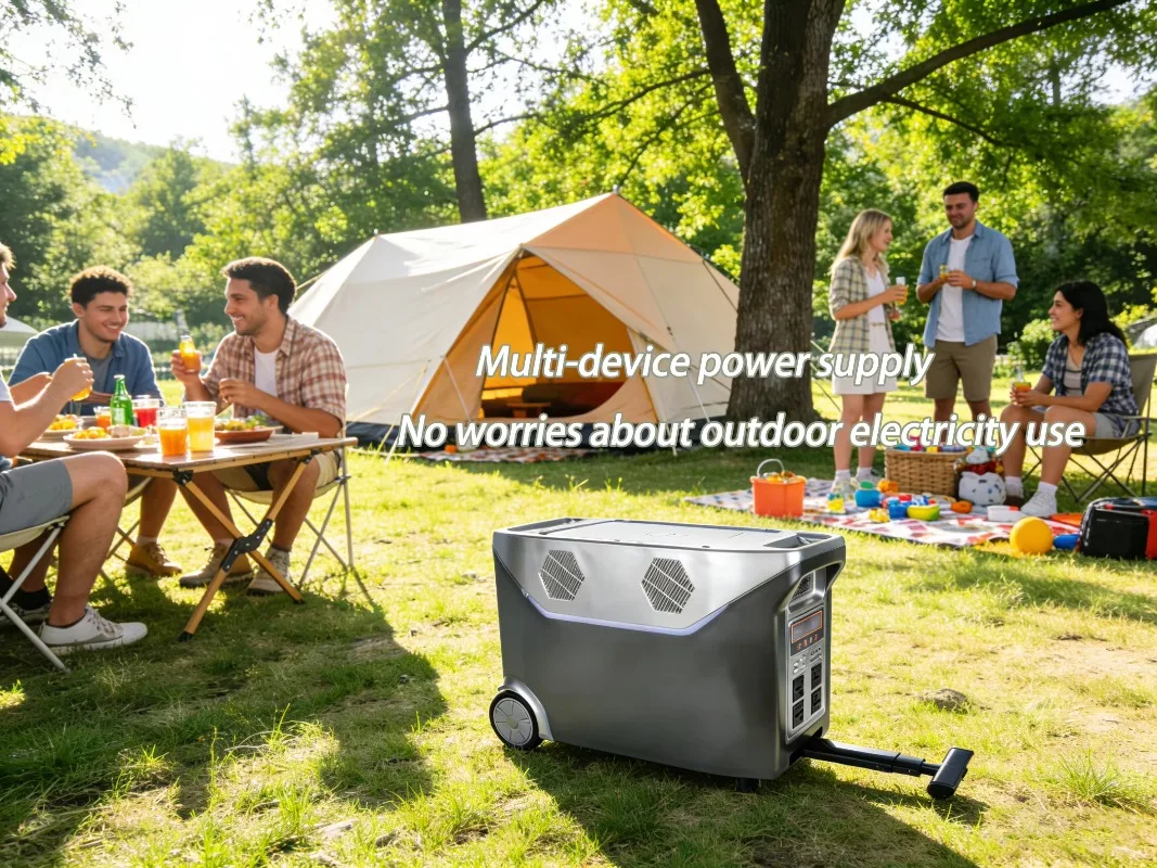 Cold weather portable charging station with  solar charging function, solar generator, outdoor power supply for  chargi