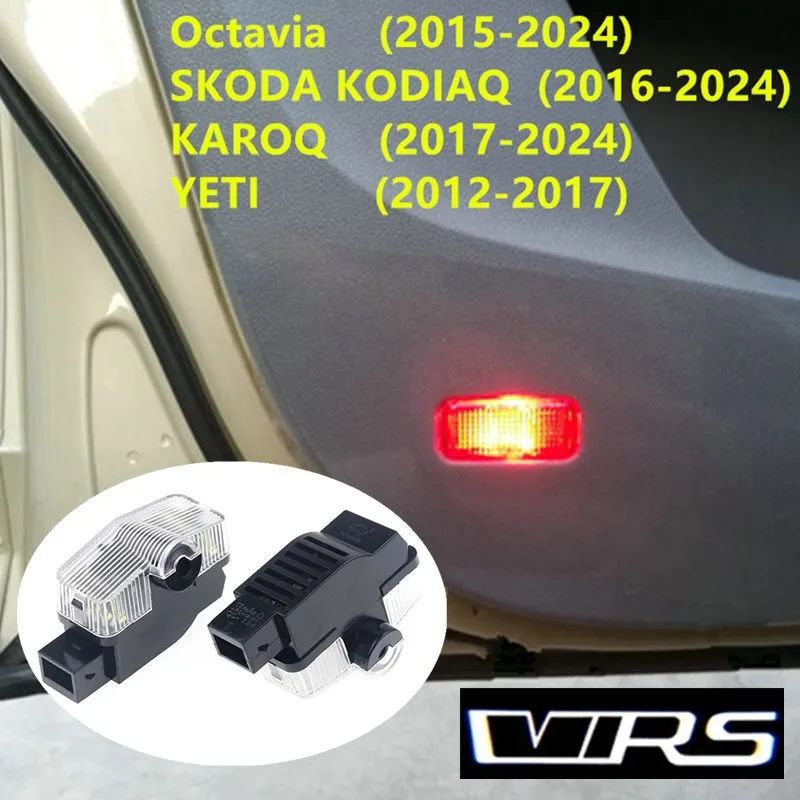

2025 Горячие 2 шт. светодиодные дверные проекторы для Skoda Octavia VRS A7 2015-2024 Karoq 2017-2024 Kodiaq 2016-2024 YETI MK3 MK4 20