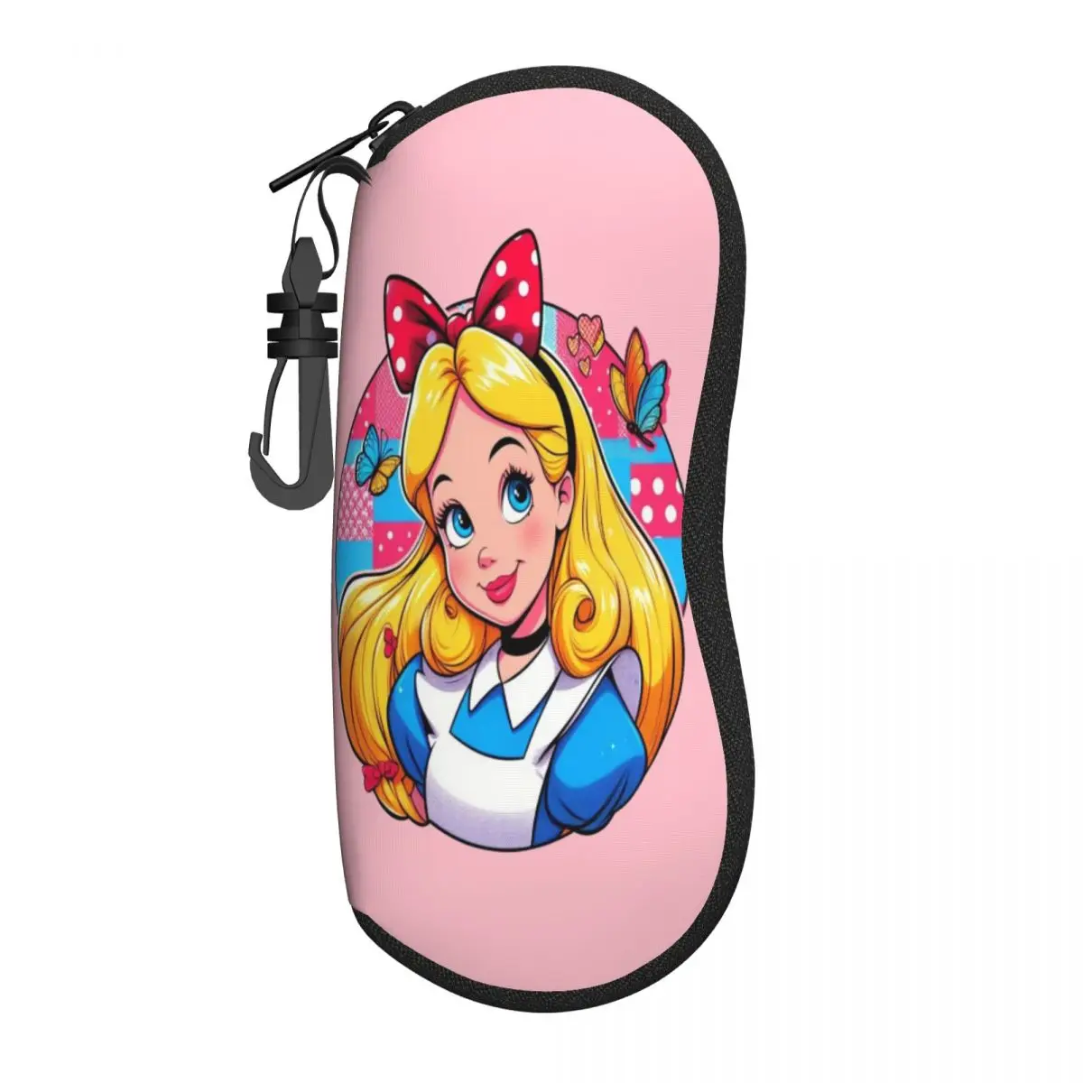 

Custom Alice In Wonderland Cartoon Sunglasses Soft Case Neoprene Zipper Shell Eyeglass Case Custom Protective Box For Glasses