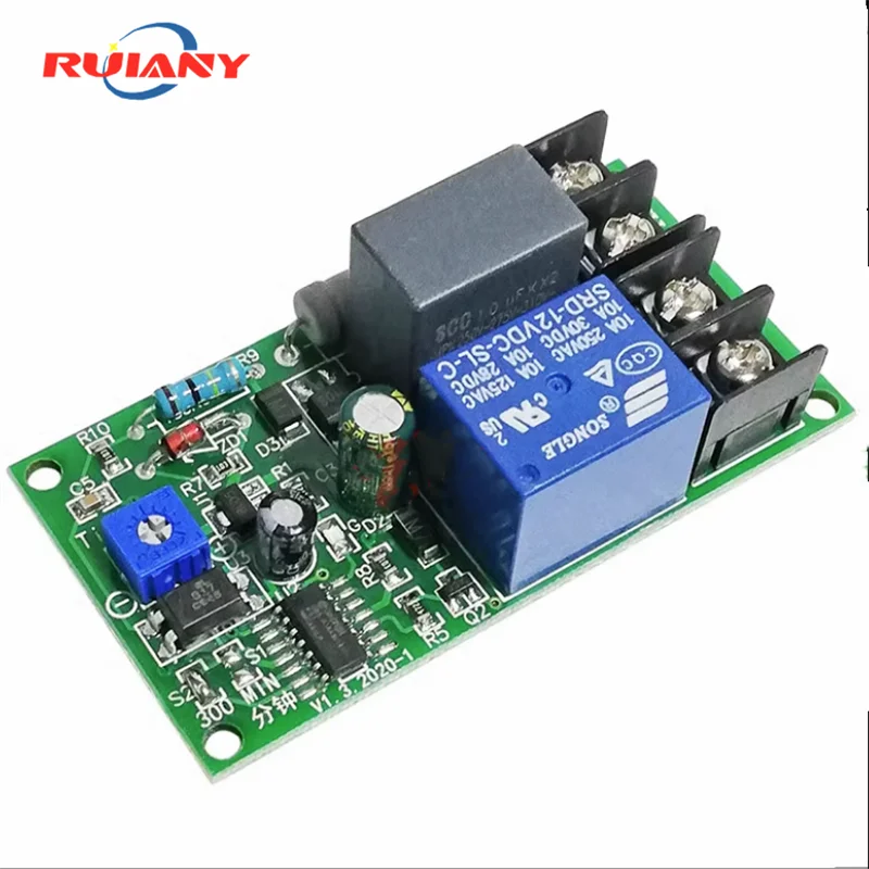 220V trigger delay off Power off Time relay module delay adjustable timing Power off Lights off fans