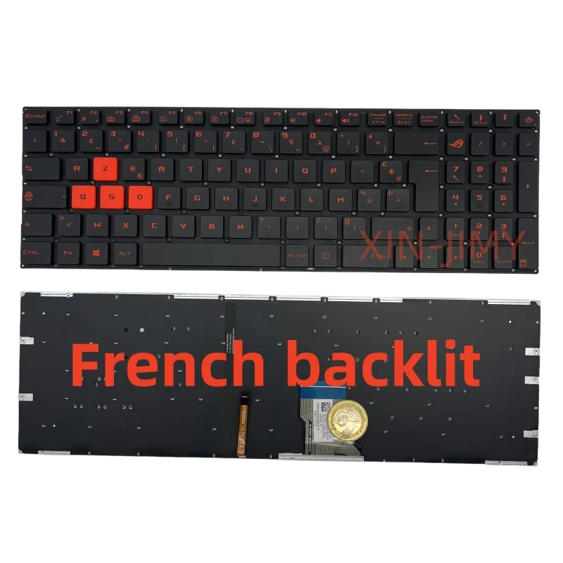 French Backlit Keyboard For Asus ROG Strix GL702 VT GL702VM GL702VS GL502 VM GL502VS Gaming Laptop Red Keycap