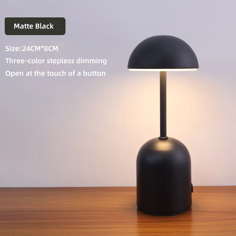 Portable Modern Metal Dimmable Table Lamp USB Charging for Dining room Bar Atmosphere Light Decorative LED Desk Lamp Night Light