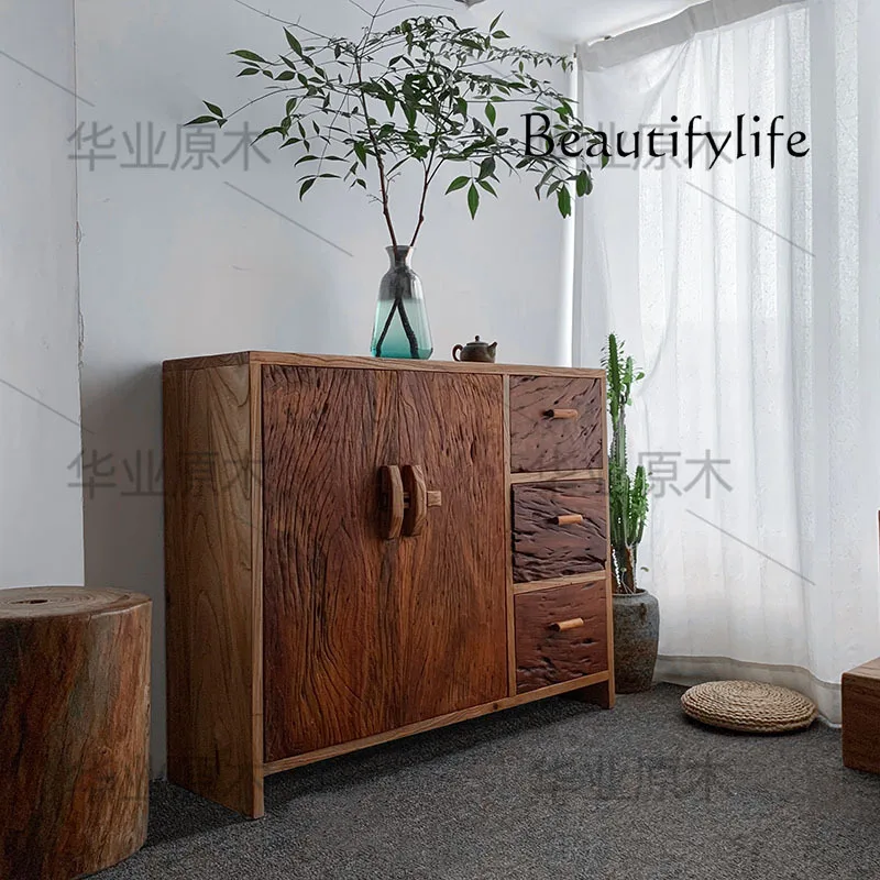 American-Style Mid-Ancient Style Storage Cabinet Household Solid Wood Simplicity Storage Cabinet