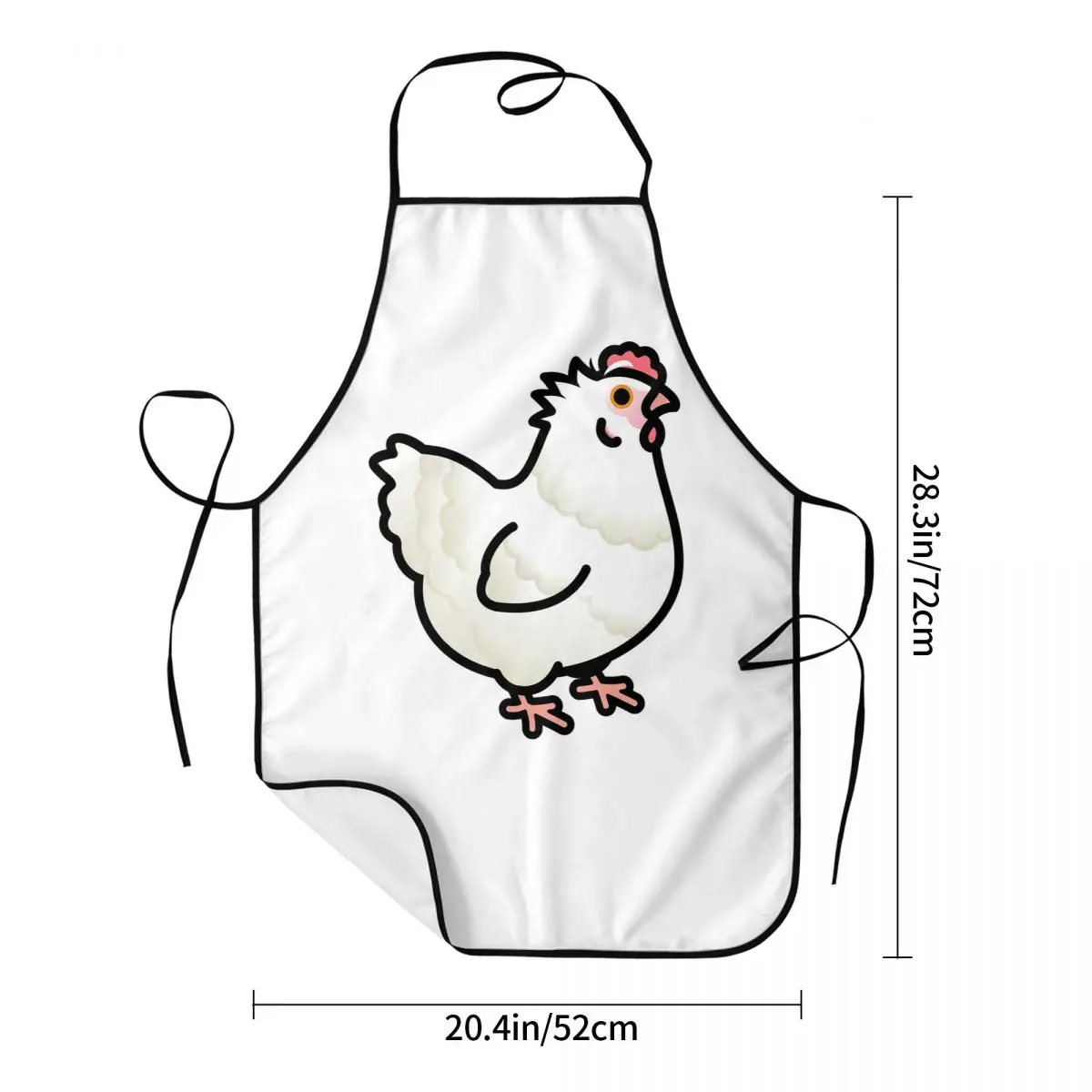 Custom Chubby Chicken Apron Chef Cooking Tablier Sleeveless Bib Kitchen Cleaning Pinafore for Women Men Painting