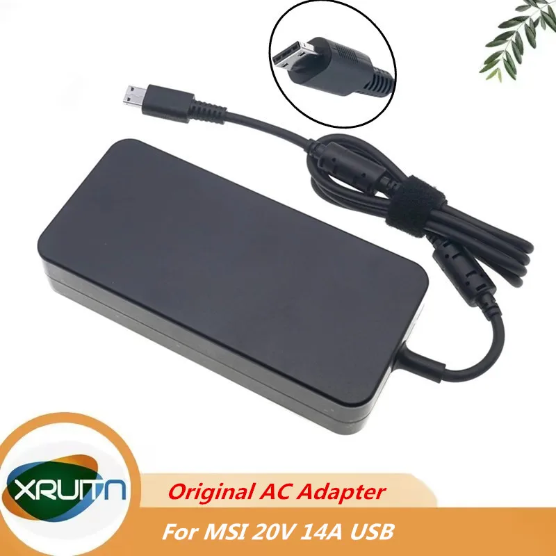 Genuine  20V 14A 280W ADP-280BB B AC DC Adapter Charger For MSI GE66 GE76 GP76 GP66 X15AT23 X17AT23 Power Supply Special USB Tip