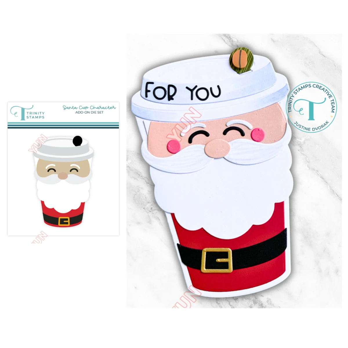 

Christmas Cup Character - Santa Add-On Die Set DIY Scrapbooking Stamp Greeting Card Gift Template 2025 New Metal Cutting Dies