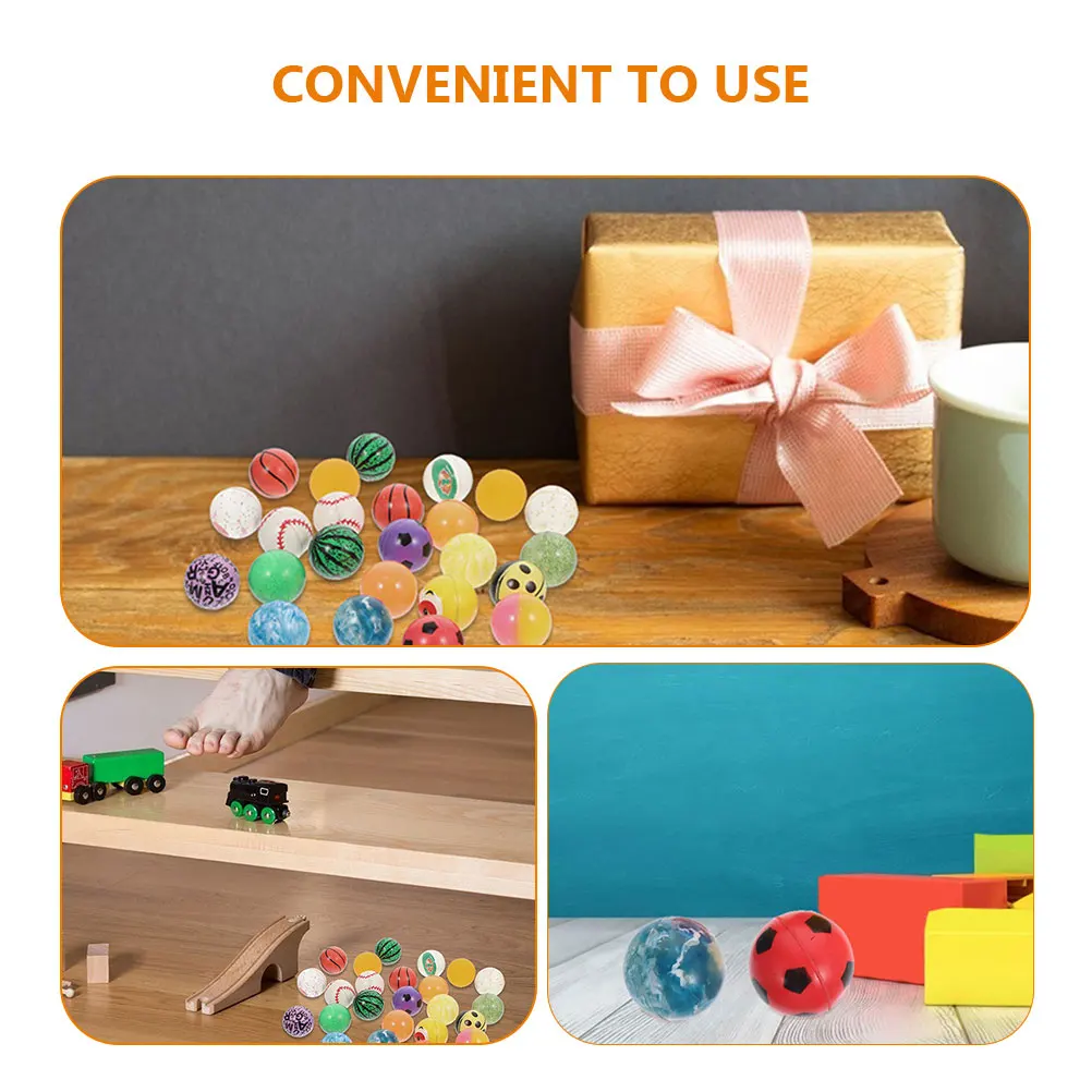 

20Pcs Bounce Balls Rubber Kids Jumping Stress Relief Party Playthings Portable Colored Bouncing Game Entertainment