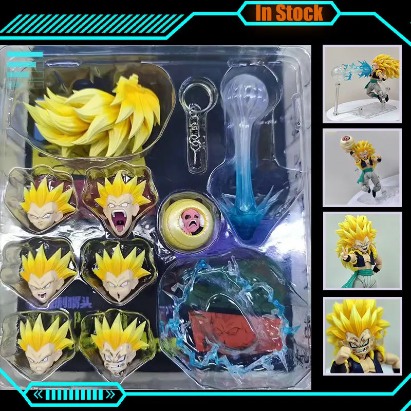 Dragon Ball Z Supersaiyan 3 Gotenks Head Carving Accessory Kit Action Figure Gotenks Anime Figures Special Effects Pieces Random