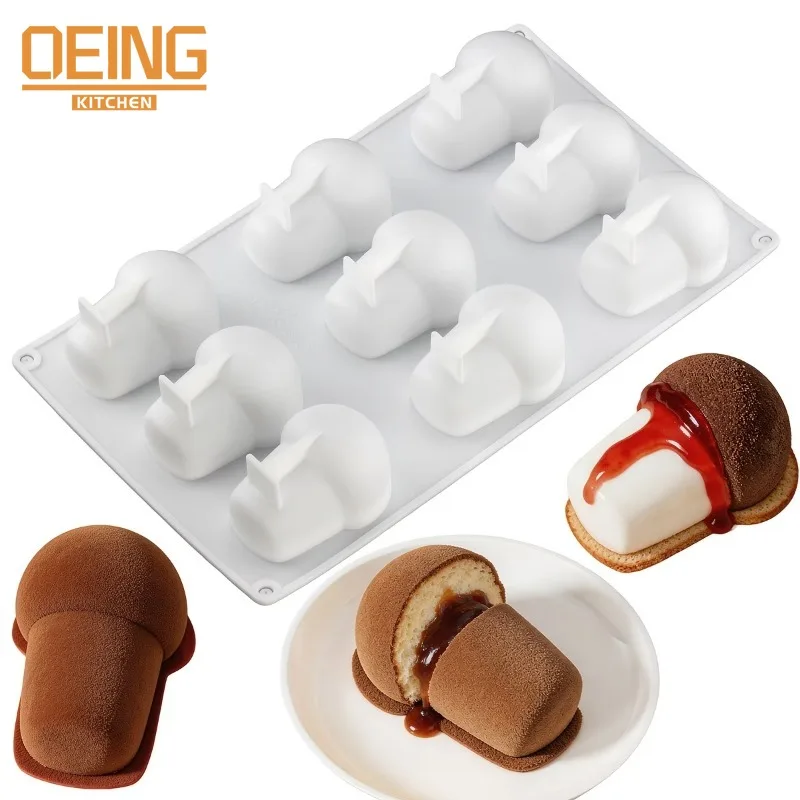 New 9-Cavity Mushroom Silicone Baking Mold  DIY Cake Tool for French Desserts Puddings Candies Chocolates Crisp Pastries Mould