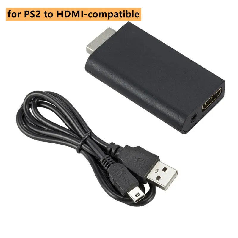 ل PS2 إلى HDMI-متوافق محول محول 1080P كامل عالية الوضوح HD لعبة فيديو وحدة التحكم إلى HDTV العارض المحمولة