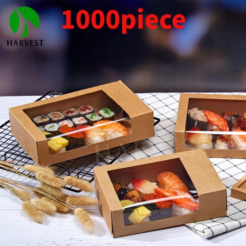 10 00piece.Custom.Kraft Paper Box Custom Packaging Food Box Takeaway Togo Paper Lunch Box Packiging