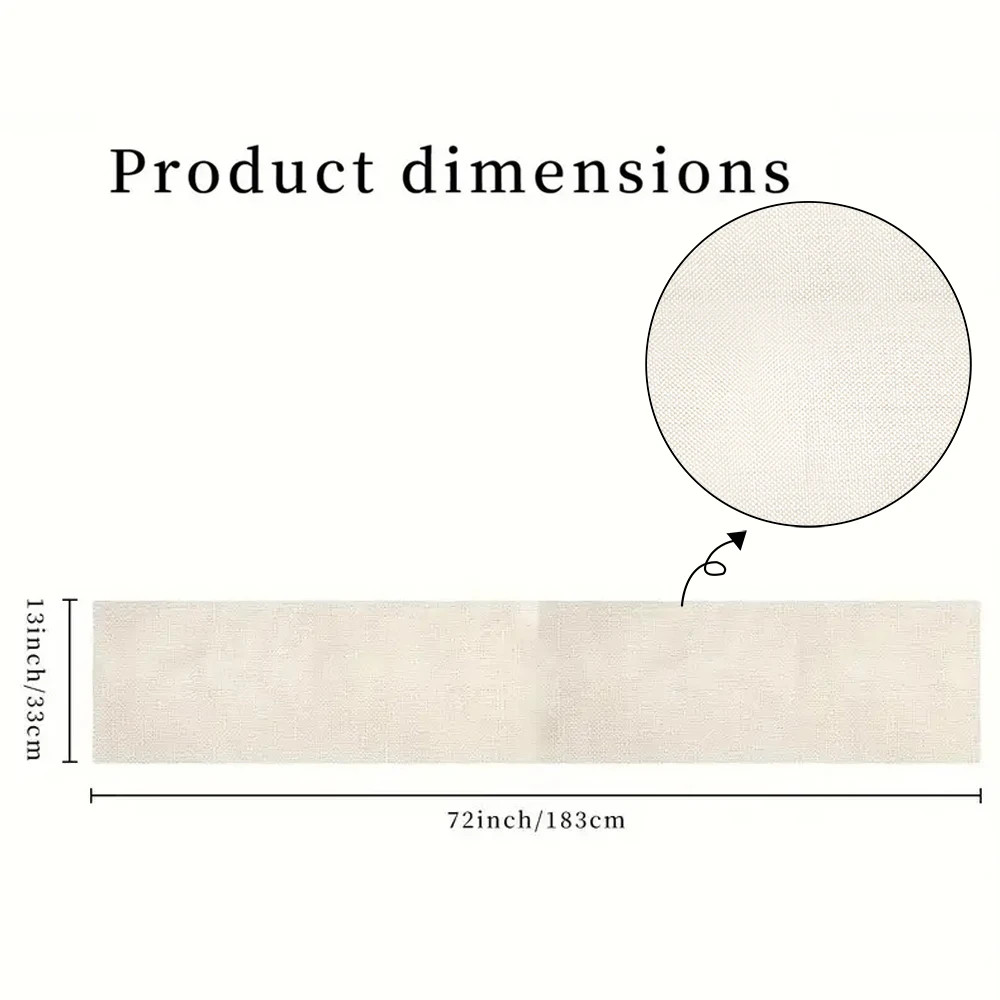 1pc, Autumn Table Runner Farmhouse Style Autumn Linen Table Runner Restaurant Outdoor Home Party Rave Gathering Decor Tablecloth