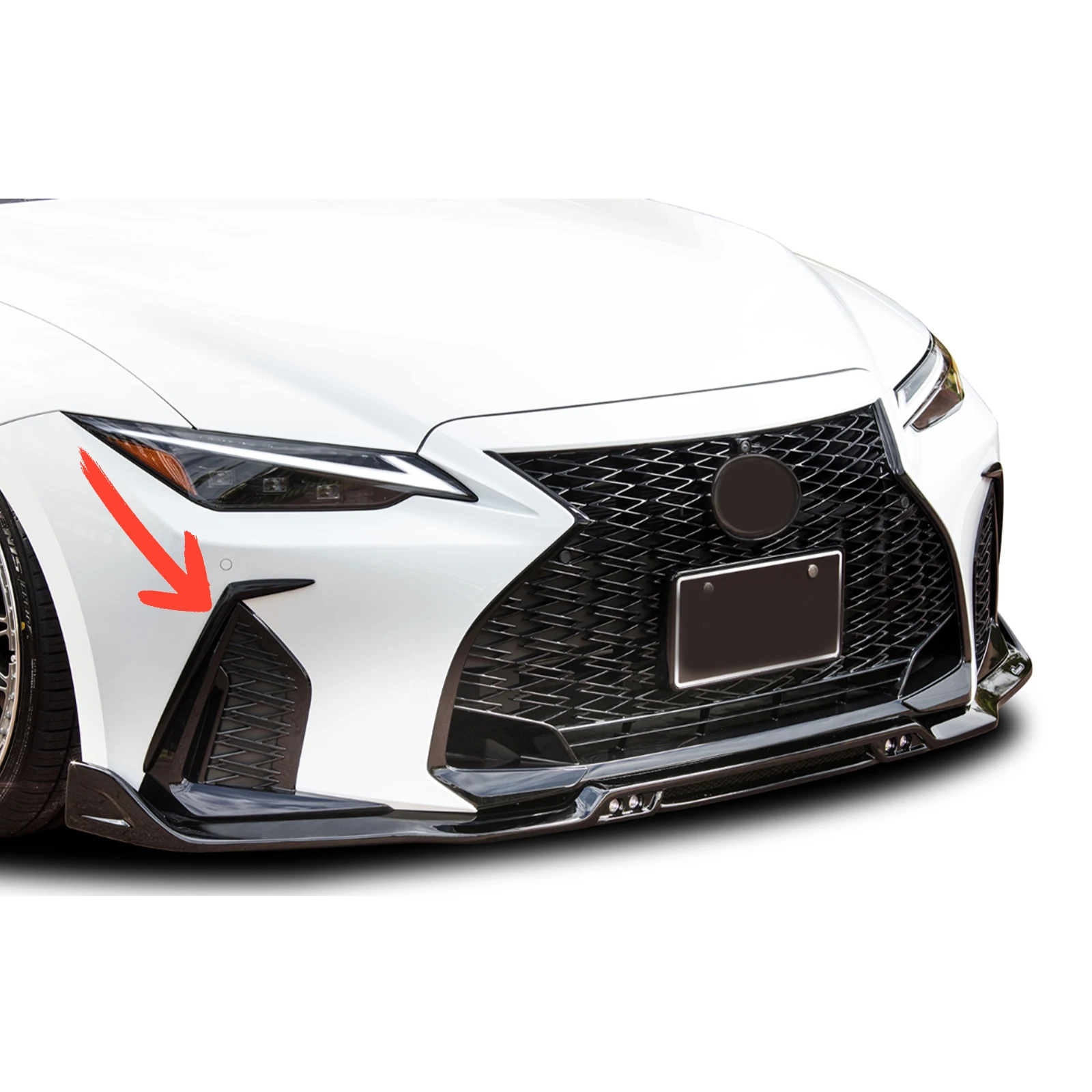 For Lexus IS 300 F-Sport IS 350/IS 500 2021-2025 Front Fog Light Trim Strip Owen Style=Car Accessories Body Kit