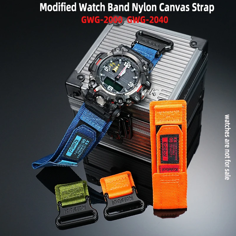 For G-SHOCK Casio Men's Second Generation Big Mud King GWG-2000 GWG2000 GWG-2040 GWG2040 Modified Watch Band Nylon Canvas Strap