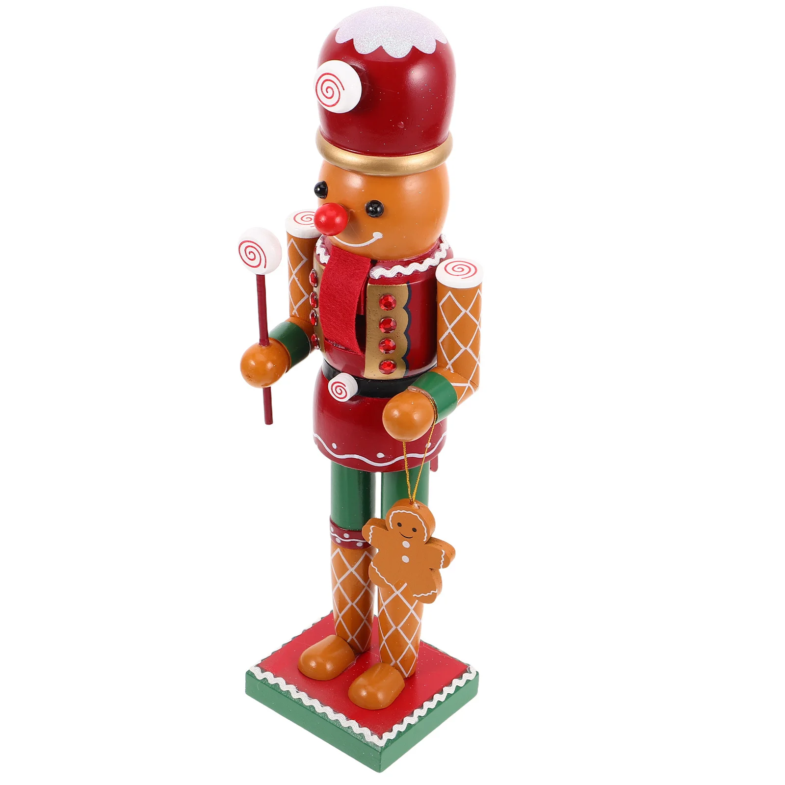 

Gingerbread Nutcracker Wooden Christmas Decoration Holiday Ornament For Shelves Mantel Desktop Winter Festival