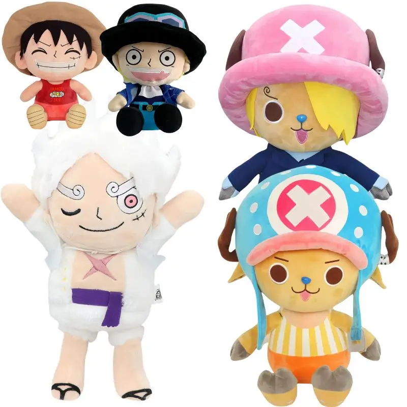

New Anime One Piece Chopper Plush Doll Cute Ship Doctor Deer with Pink Hat Anime Peripherals Toy Birthday Christmas Gift