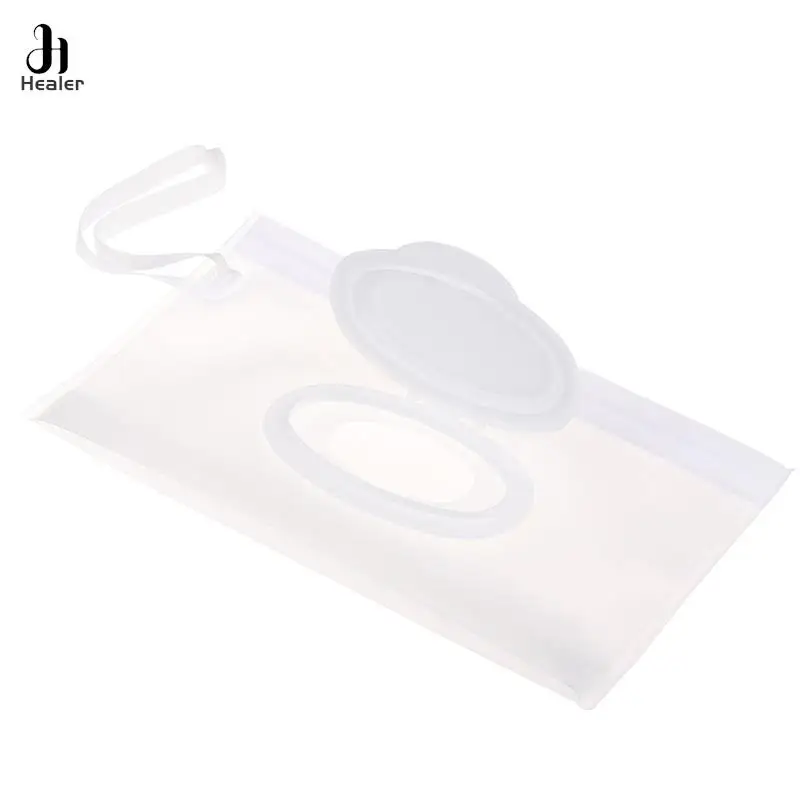 Light Weight Portable Cartoon Baby Kids Wet Wipes Clutch Carrying Bag Wet Paper Tissue Container Dispenser Snap-strap Pouch