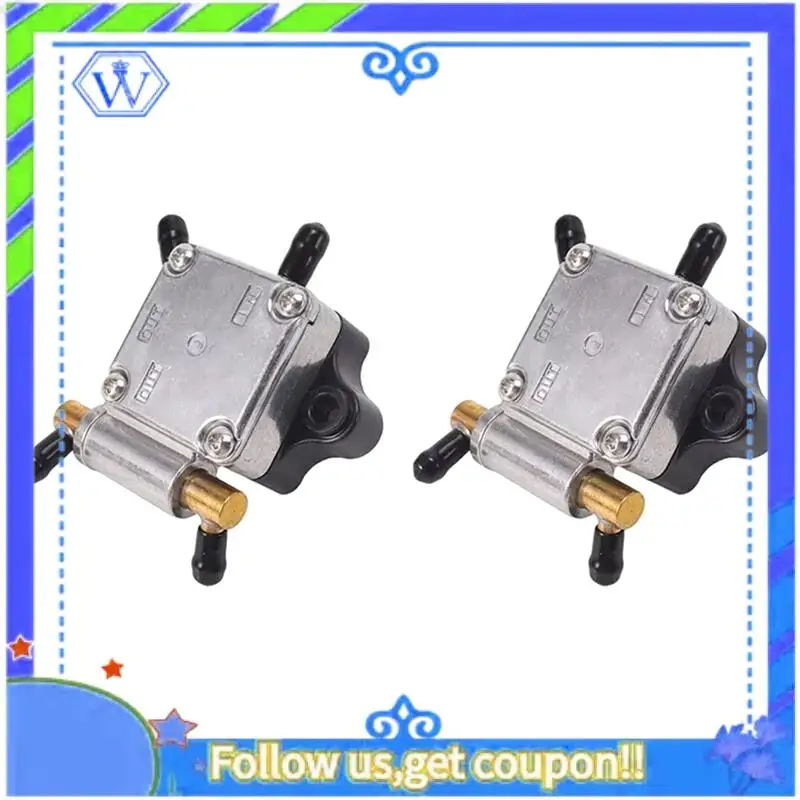 

M46K-2 PCS Топливный насос для лодочного двигателя в сборе 6AH-24410-00 Серебристый и черный для подвесного 4-тактного подвесного двигателя 15 л.с. 20 л.с.