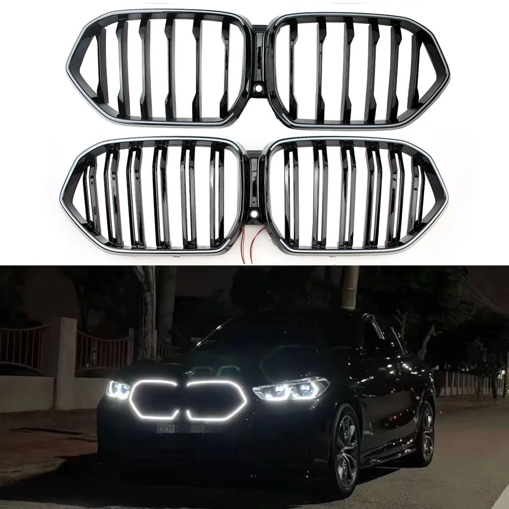 

Передние гоночные центральные решетки радиатора для BMW X6 G06 M50i xDrive 30d Upgrade X6M 2020 2021 2022 2023 2024 2025