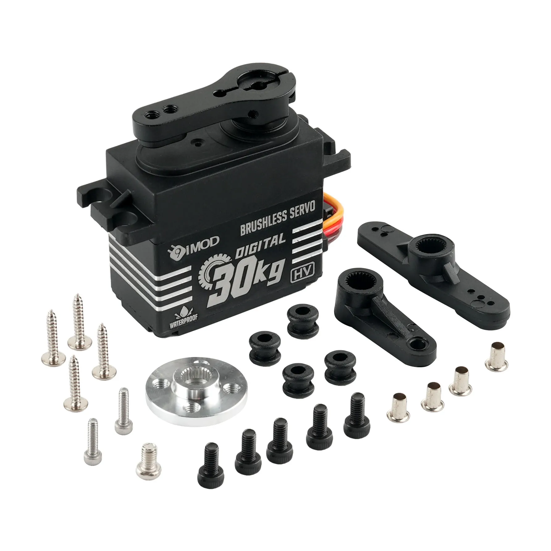 

30KG Brushless HV Servo - IP68 Waterproof, CNC Aluminum Case, 25T Metal Gear for 1/8 1/10 RC Cars/Crawlers