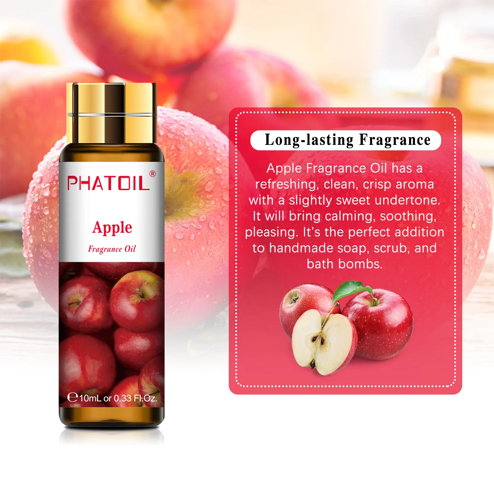 PHATOIL 44pcs/Set 10ml Perfume Fragrance Oil with Dropper Coffee Orange Peach Marigold Coconut  Sea Breeze Palmarosa Fresh Linen