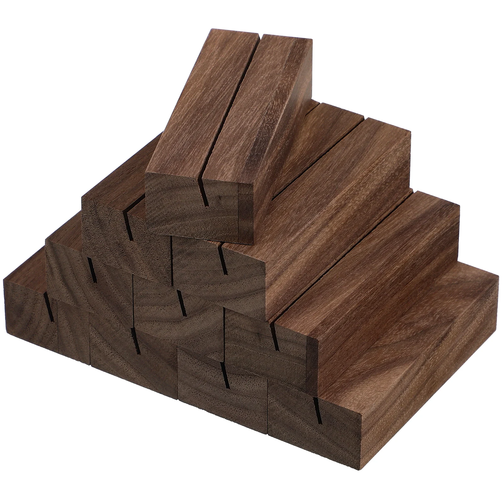 

12pcs Wooden Base Postcard Holders Rustic Table Card Display Stands for Photos Signs Greeting Cards Seat Number Holders Desktop