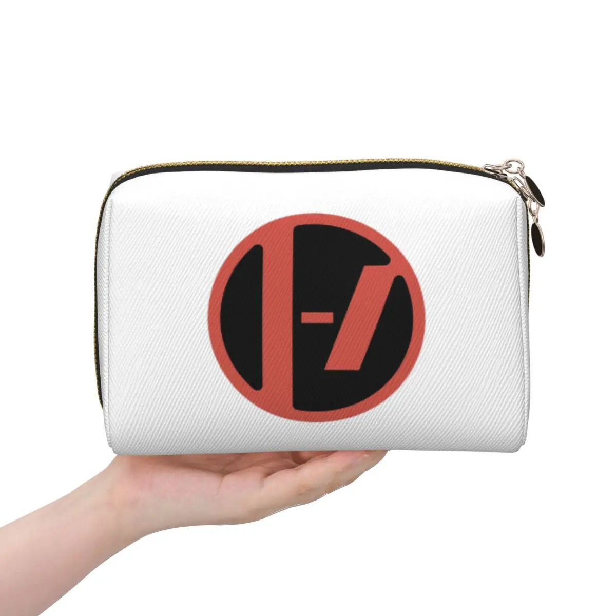 Circle Icon Logo Twenty One Pilots Rock Band Women Cosmetic Bags Travel Makeup Organizer Pouch Toiletry Storage Dopp Kit Case