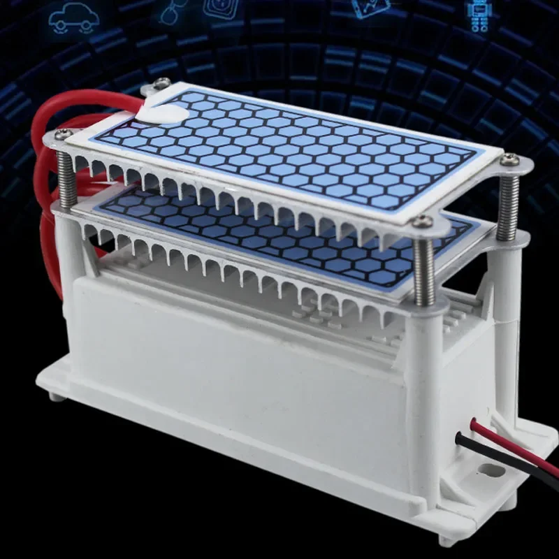 10 جرام آلة تطهير الأوزون المنزلية الهواء الفورمالديهايد التعقيم إزالة الروائح الكريهة رائحة مولد أوزون الملحقات