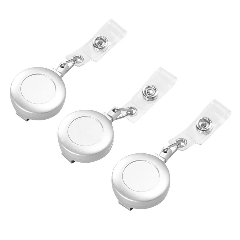 

25/40Pcs Retractable Badge Holder Heavy Duty Metal Badge Reel for Nurses Teachers Students Office Staff Key Reel Swivel Clip