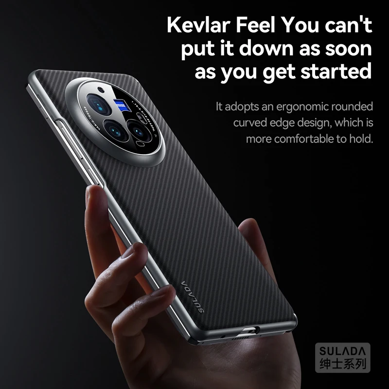 High end Carbon Fiber For Vivo X Fold3 Pro Case Kevlar Skin Phone Case For Vivo X Fold3 Pro X Fold 3 Pro Cover Shell