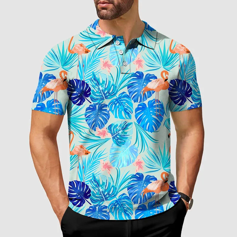 Men's Hawaii 3D Print Polo Shirts Casual Summer